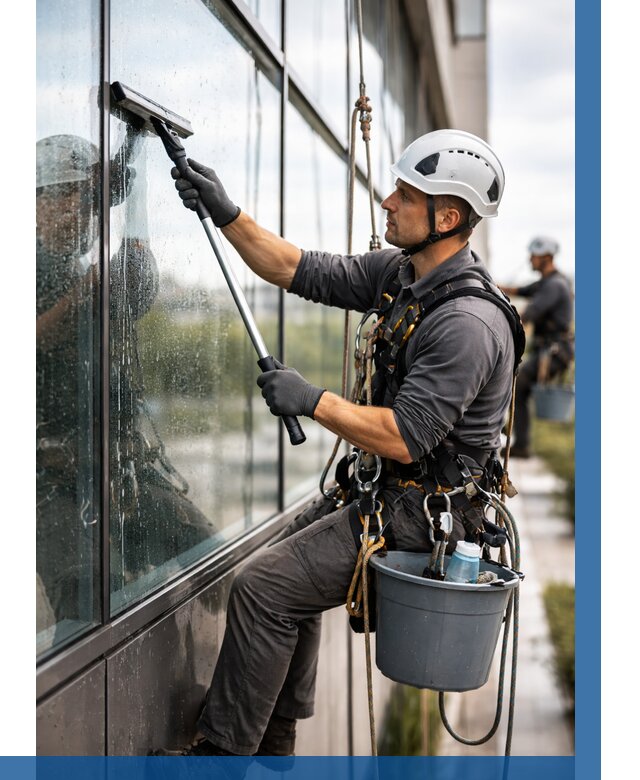 Мойка стеклянных фасадов в Усолье-Сибирском от 206 р. | ВЫСОТНИК-Сль