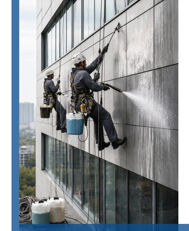 Профессиональная мойка вентилируемых фасадов в Усолье-Сибирском