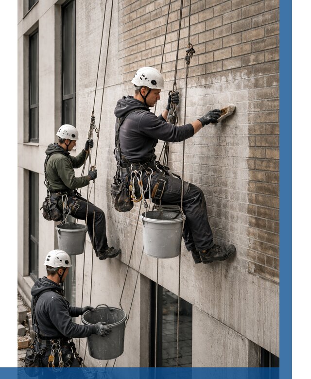 Удаление высолов с фасада в Усолье-Сибирском от 258 р. | ВЫСОТНИК-Сль