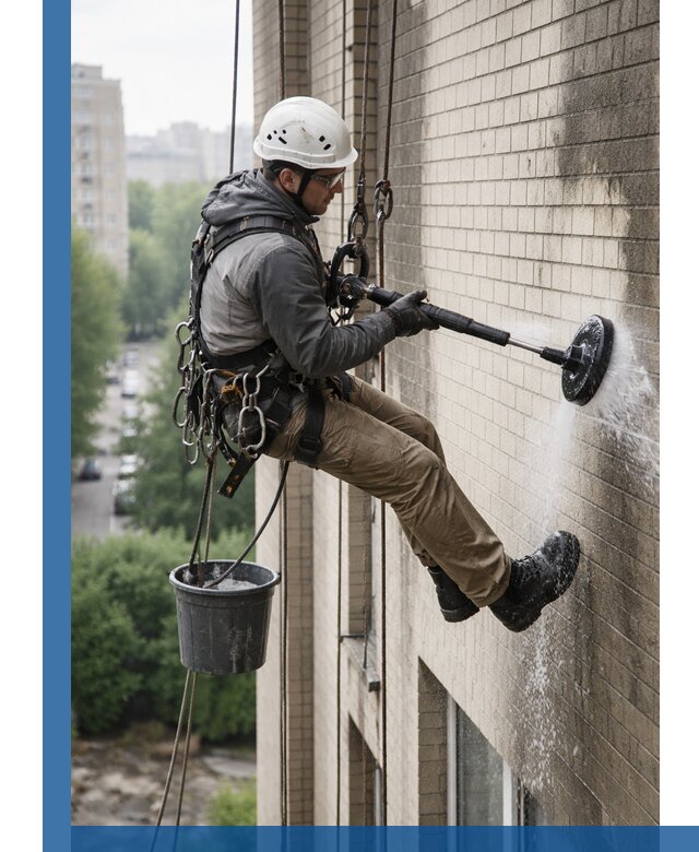 Очистка фасада от копоти в Усолье-Сибирском профессионально и безопасно