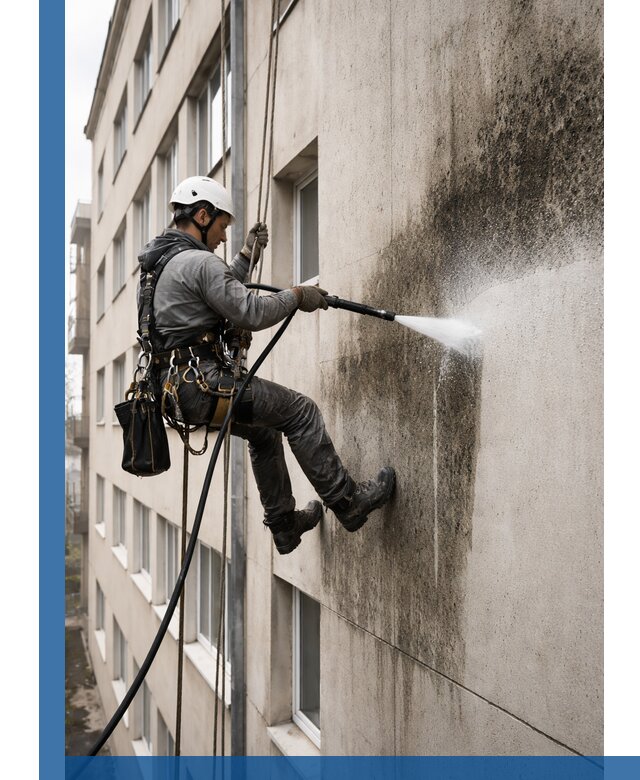 Профессиональная очистка фасадов от плесени в Усолье-Сибирском