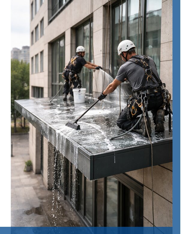 Мойка козырьков и навесов в Усолье-Сибирском от 3612 р. | ВЫСОТНИК-Сль