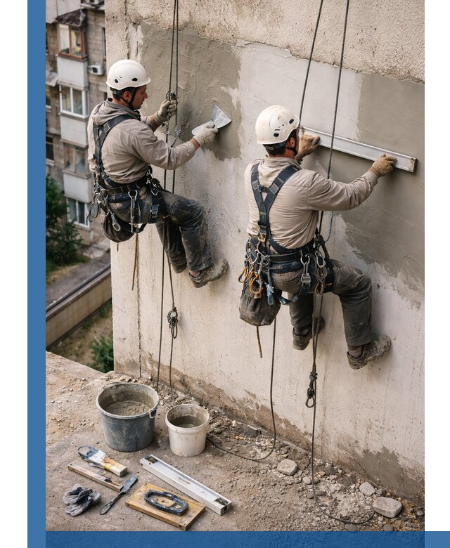 Комплексный ремонт штукатурного фасада с гарантией в Усолье-Сибирском