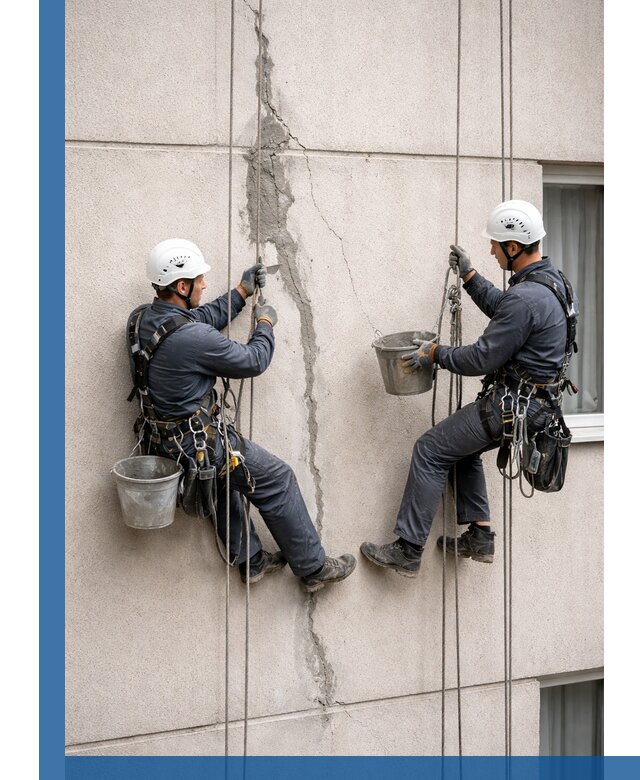 Заделка трещин на фасаде в Усолье-Сибирском с гарантийным ремонтом