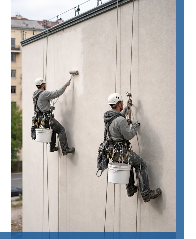 Покраска оштукатуренного фасада в Усолье-Сибирском от 330 р. | ВЫСОТНИК-Сль