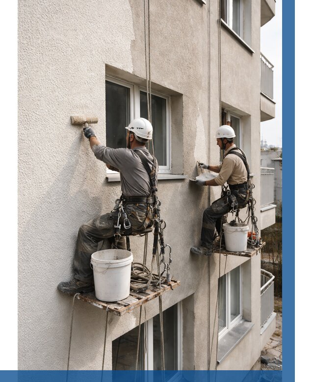 Нанесение короеда на фасад в Усолье-Сибирском от 464 р. | ВЫСОТНИК-Сль