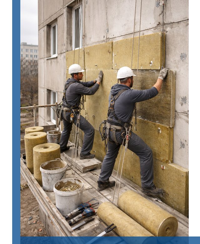 Утепление фасада минватой в Усолье-Сибирском под ключ с гарантией