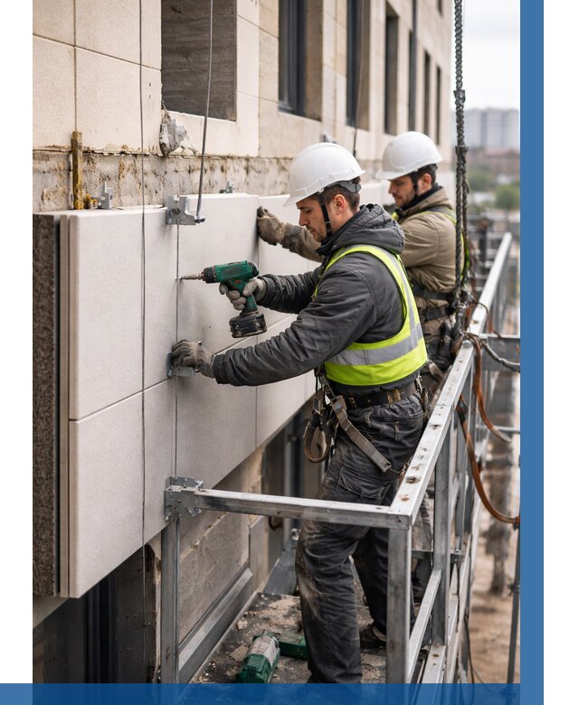 Монтаж фасадных термопанелей в Усолье-Сибирском от 1548 р. | ВЫСОТНИК-Сль