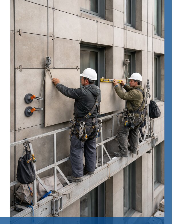 Монтаж керамогранита на фасад в Усолье-Сибирском от 2580 р. | ВЫСОТНИК-Сль