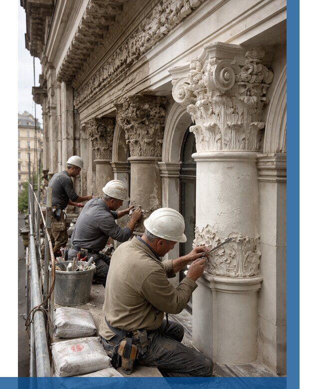 Реставрация фасадной лепнины в Усолье-Сибирском от 2580 р. | ВЫСОТНИК-Сль