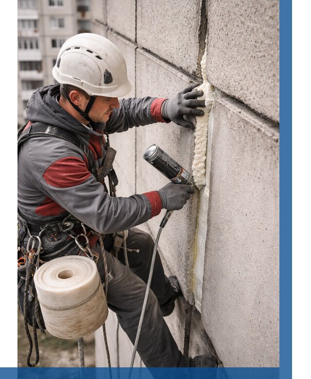 Утепление межпанельных швов в Усолье-Сибирском от 722 р. | ВЫСОТНИК-Сль