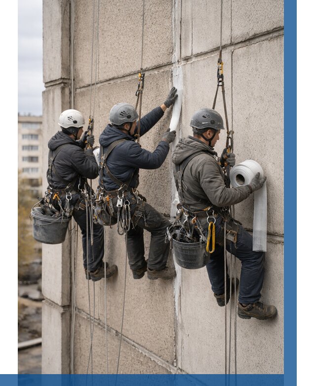 Ремонт межпанельных швов в Усолье-Сибирском от 774 р. | ВЫСОТНИК-Сль