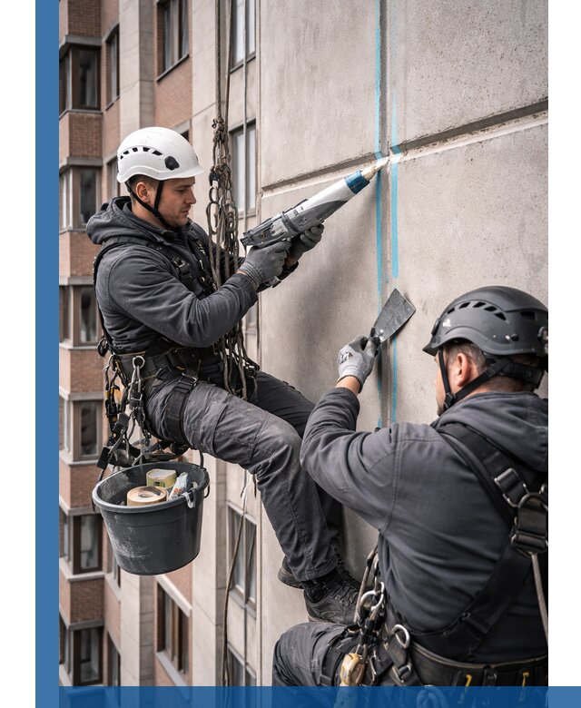 Вторичная герметизация швов фасада и кровли в Усолье-Сибирском