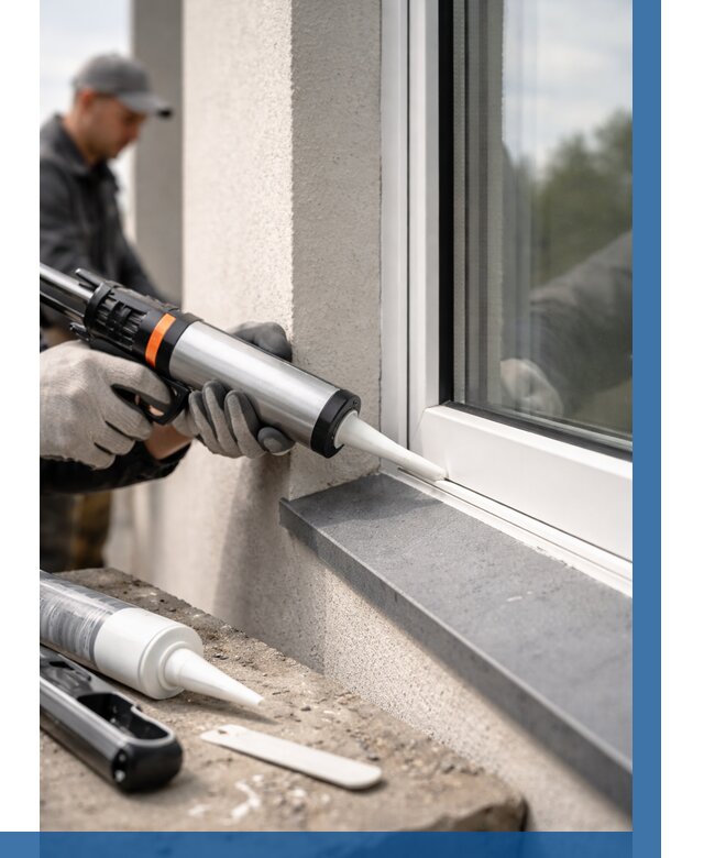 Герметизация монтажных швов окон в Усолье-Сибирском от 671 р. | ВЫСОТНИК-Сль