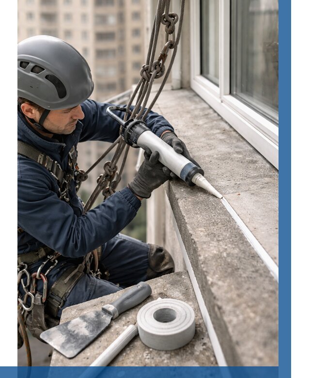 Герметизация балконного козырька в Усолье-Сибирском от 4644 р. | ВЫСОТНИК-Сль