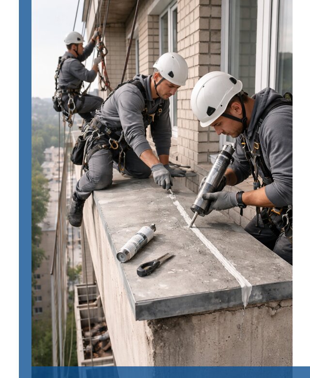 Герметизация балконного козырька в Усолье-Сибирском профессионально