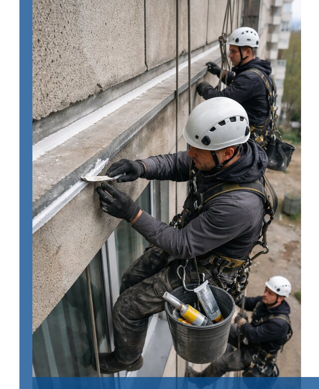 Герметизация примыкания балкона в Усолье-Сибирском под ключ с гарантией