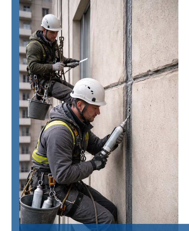 Герметизация деформационных швов фасада в Усолье-Сибирском качественно