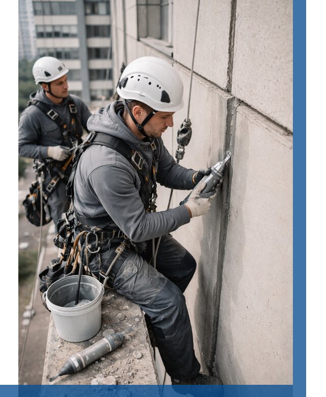 Ремонт деформационных швов здания в Усолье-Сибирском от 1032 р. | ВЫСОТНИК-Сль