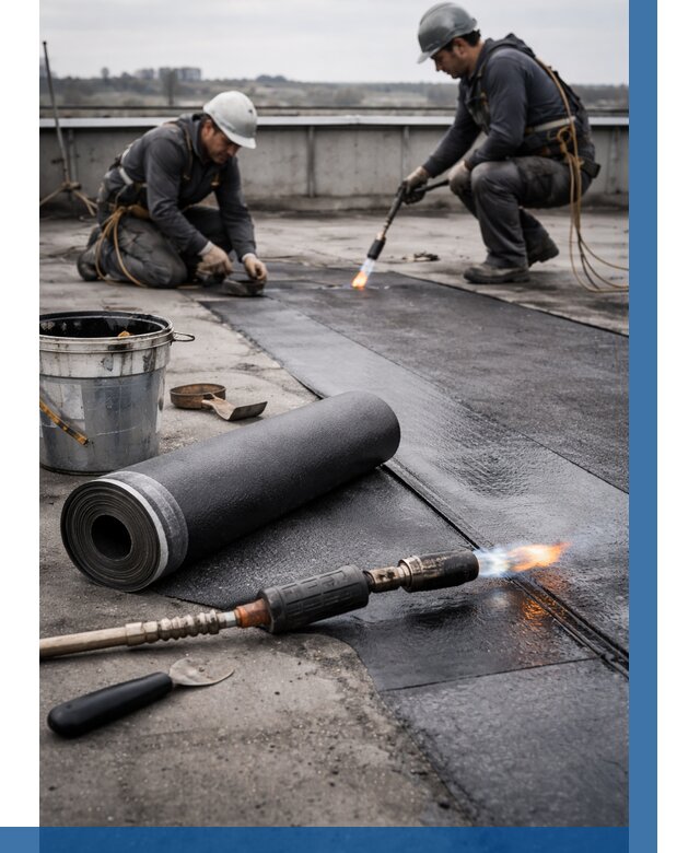 Ремонт рулонной кровли в Усолье-Сибирском от 671 р. | ВЫСОТНИК-Сль