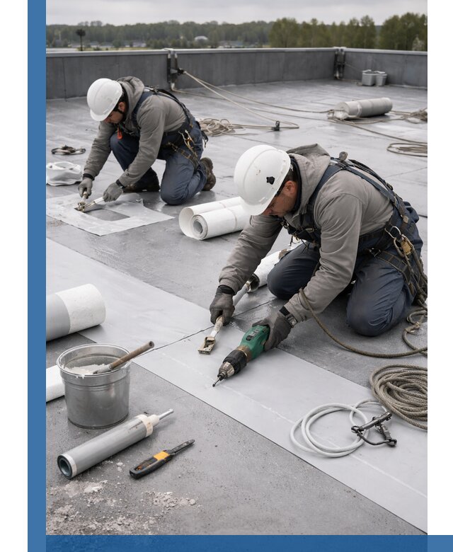 Ремонт мембранной кровли в Усолье-Сибирском качественно и с гарантией