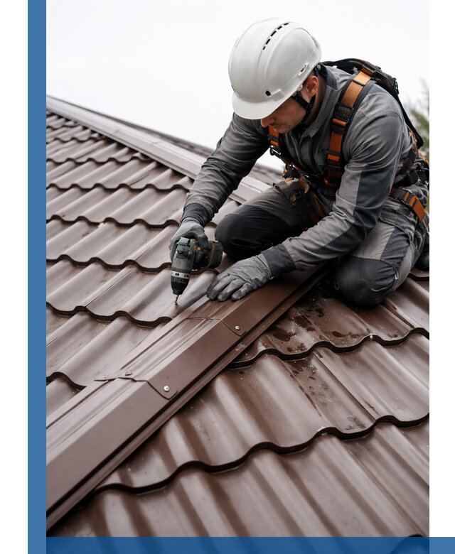 Ремонт металлочерепицы на крыше в Усолье-Сибирском профессионально