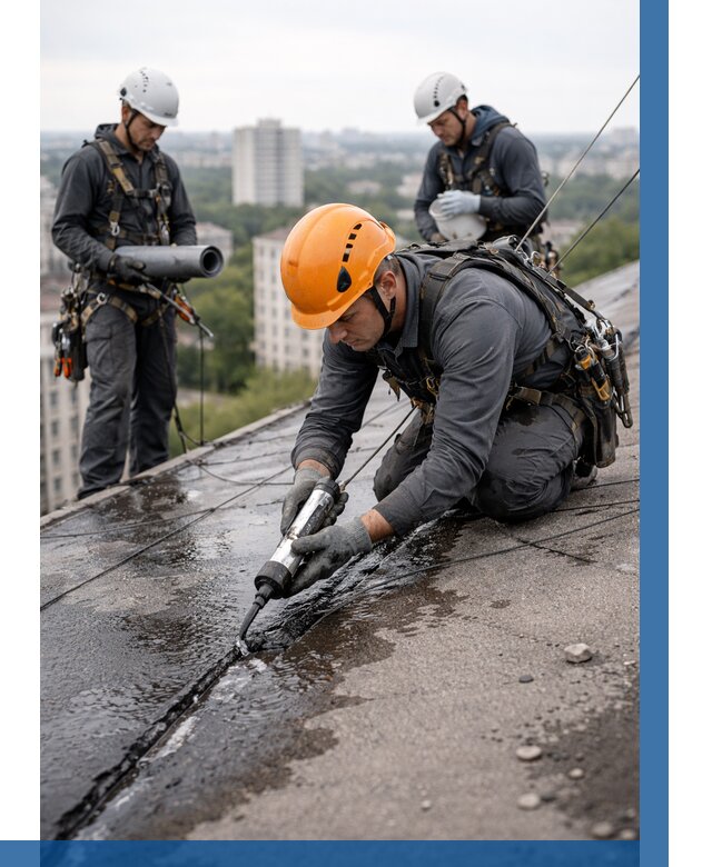 Устранение протечек кровли в Усолье-Сибирском от 12384 р. | ВЫСОТНИК-Сль