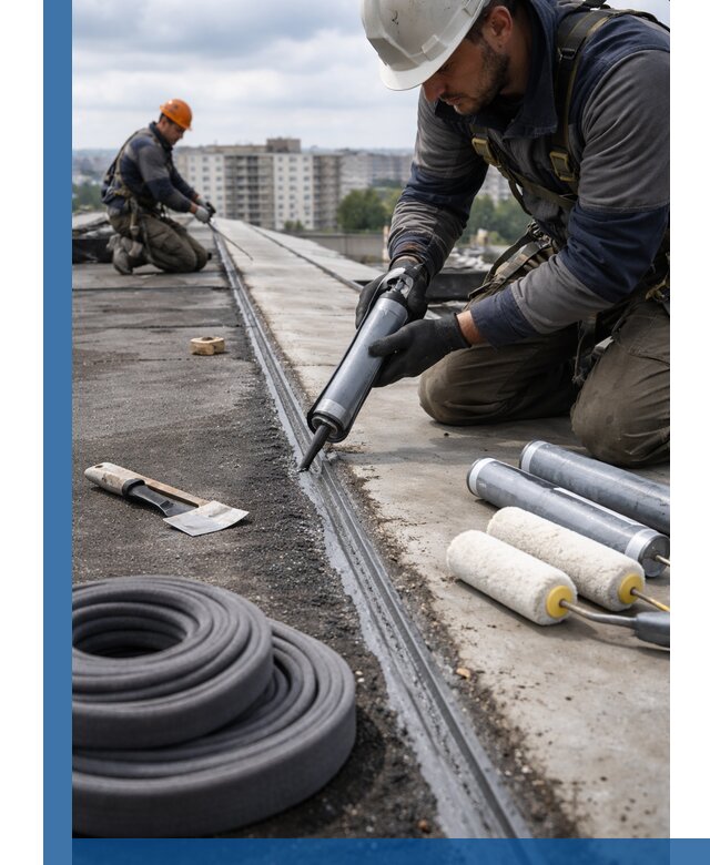 Герметизация швов кровли в Усолье-Сибирском с гарантией герметичности
