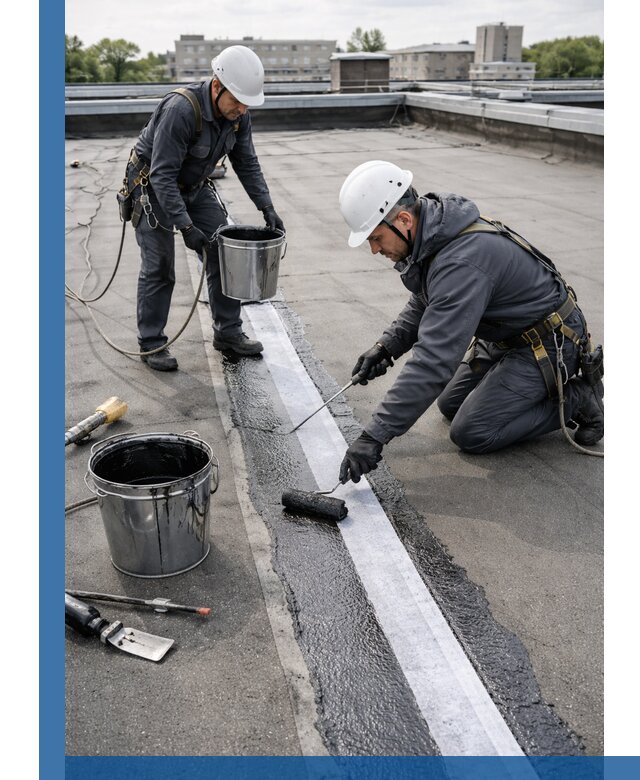 Гидроизоляция кровли мастикой в Усолье-Сибирском надежная защита