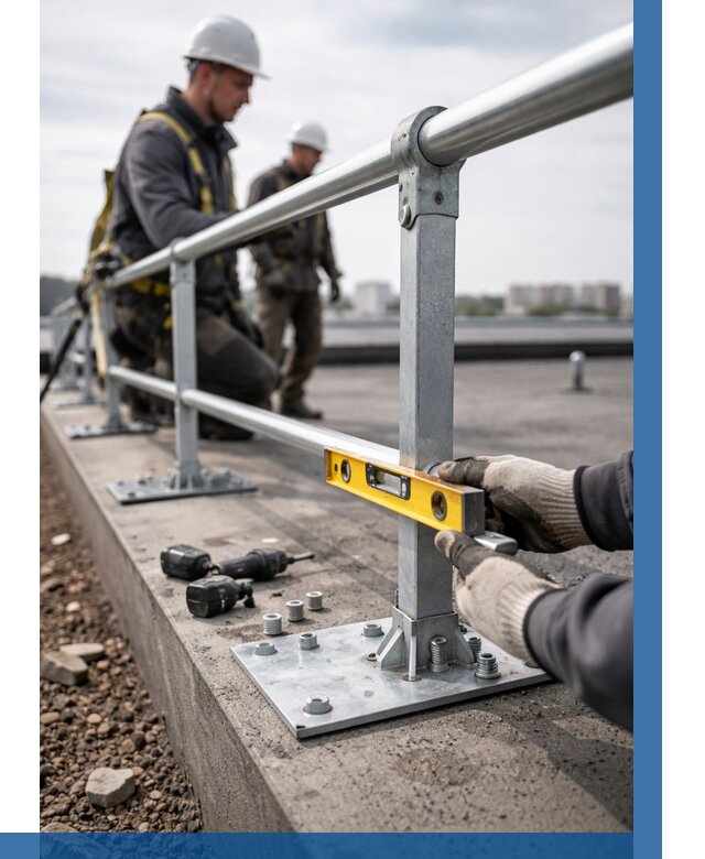 Монтаж кровельного ограждения в Усолье-Сибирском от 1238 р. | ВЫСОТНИК-Сль