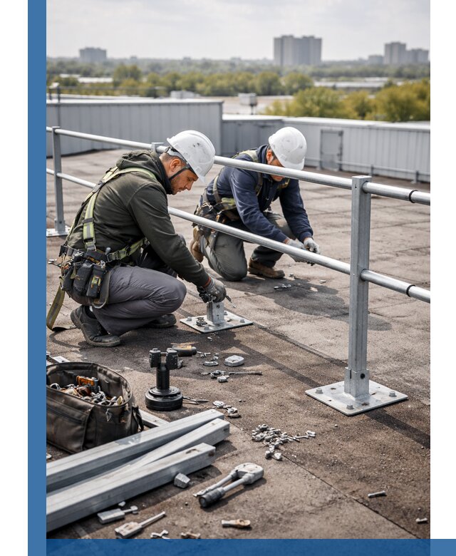 Монтаж кровельного ограждения в Усолье-Сибирском под ключ с гарантией