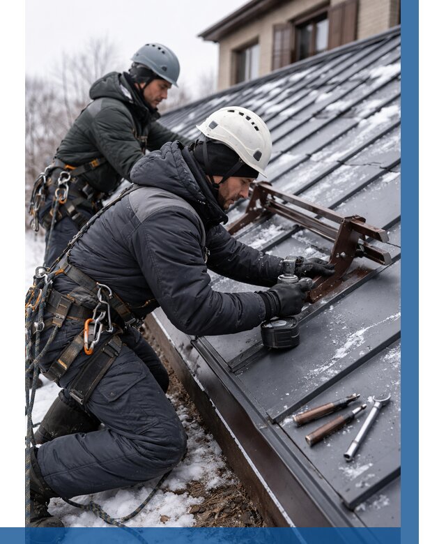 Монтаж снегозадержателей в Усолье-Сибирском от 464 р. | ВЫСОТНИК-Сль