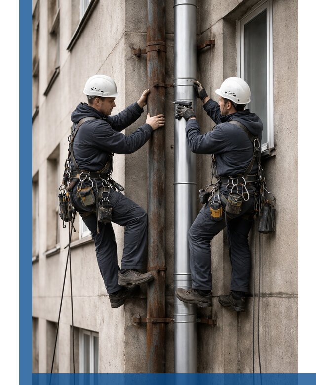 Замена водосточных труб в Усолье-Сибирском: монтаж и демонтаж под ключ