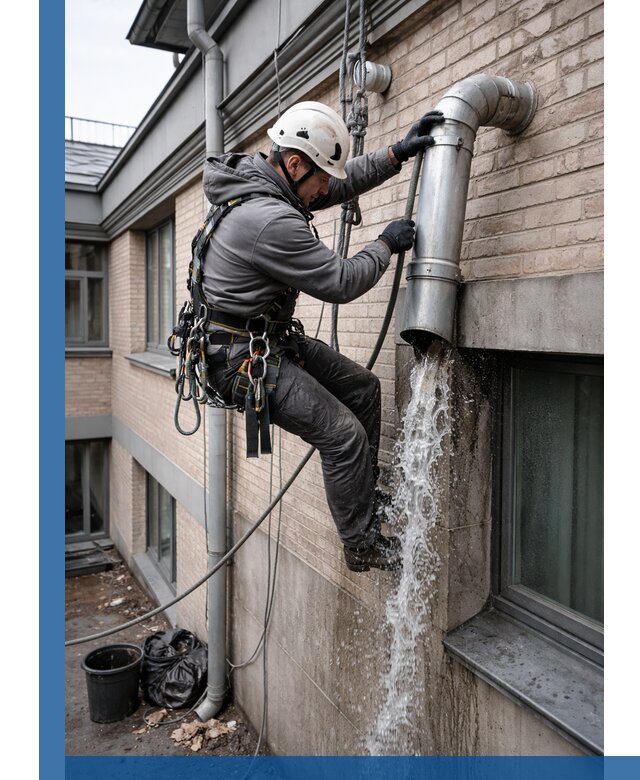 Профессиональная прочистка водосточных труб в Усолье-Сибирском с гарантией