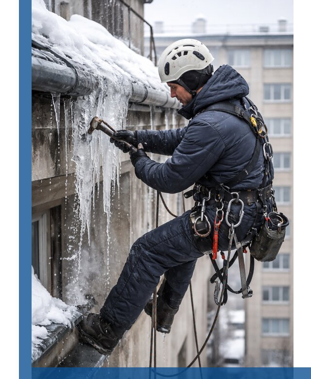 Удаление наледи и чистка водостоков в Усолье-Сибирском оперативно и безопасно