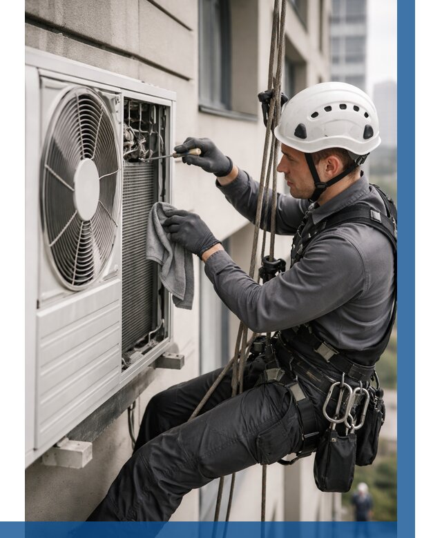 Обслуживание внешнего блока кондиционера в Усолье-Сибирском от 2786 р.ВЫСОТНИК-Сль