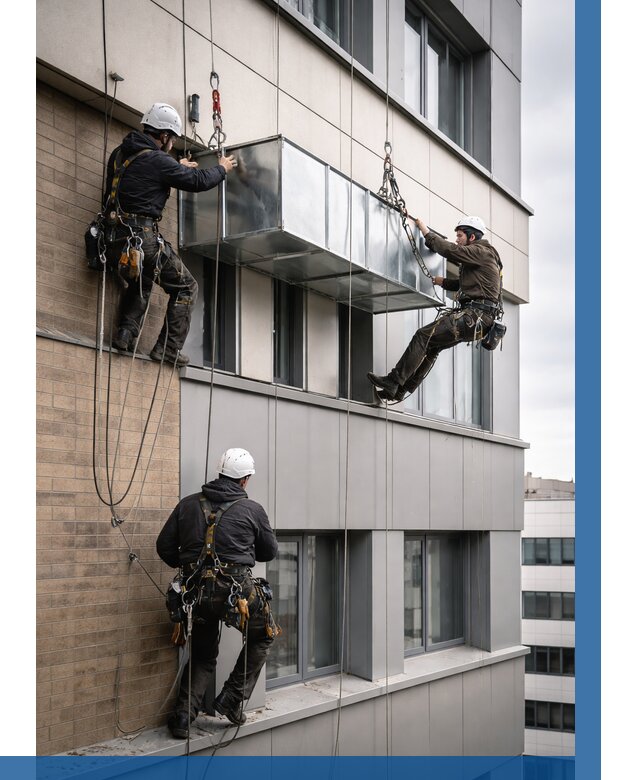 Монтаж воздуховодов на фасаде в Усолье-Сибирском от 1548 р. | ВЫСОТНИК-Сль