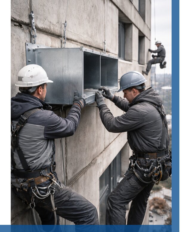 Монтаж вентиляционных коробов в Усолье-Сибирском от 3096 р. | ВЫСОТНИК-Сль