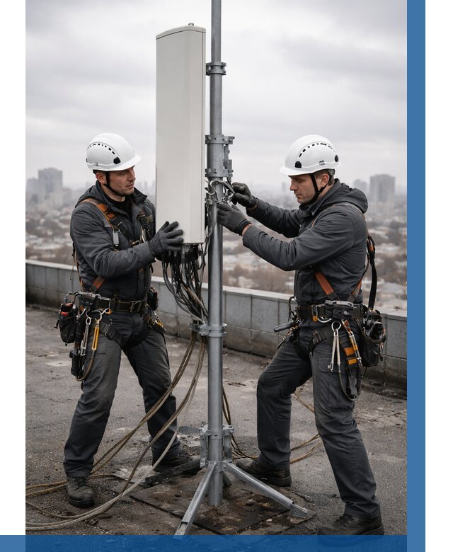 Монтаж антенн связи на крыше в Усолье-Сибирском от 8772 р. | ВЫСОТНИК-Сль