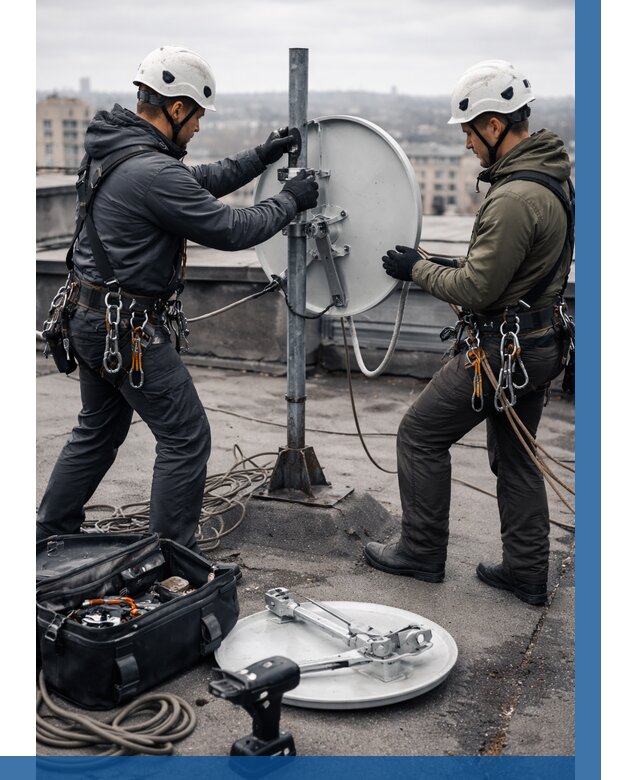 Демонтаж антенн на крыше в Усолье-Сибирском от 4644 р. | ВЫСОТНИК-Сль