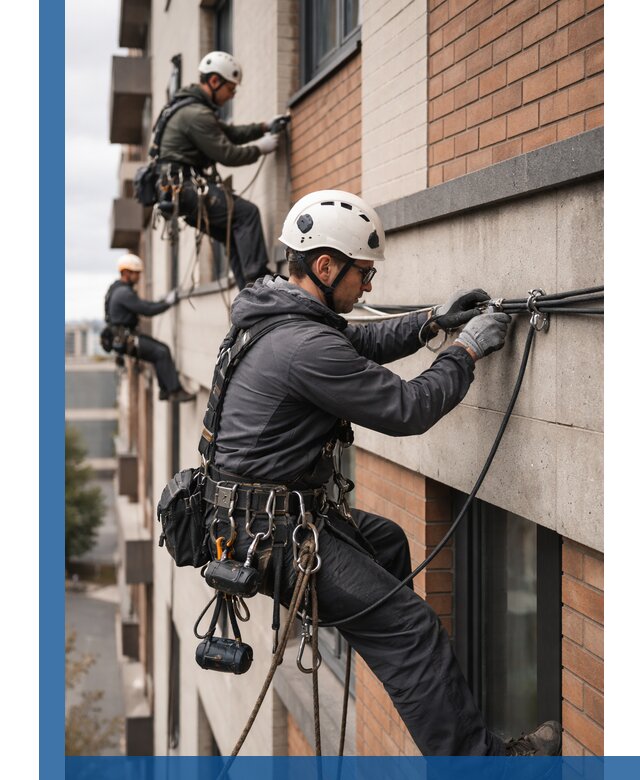 Крепление кабеля на фасаде монтаж и крепеж в Усолье-Сибирском