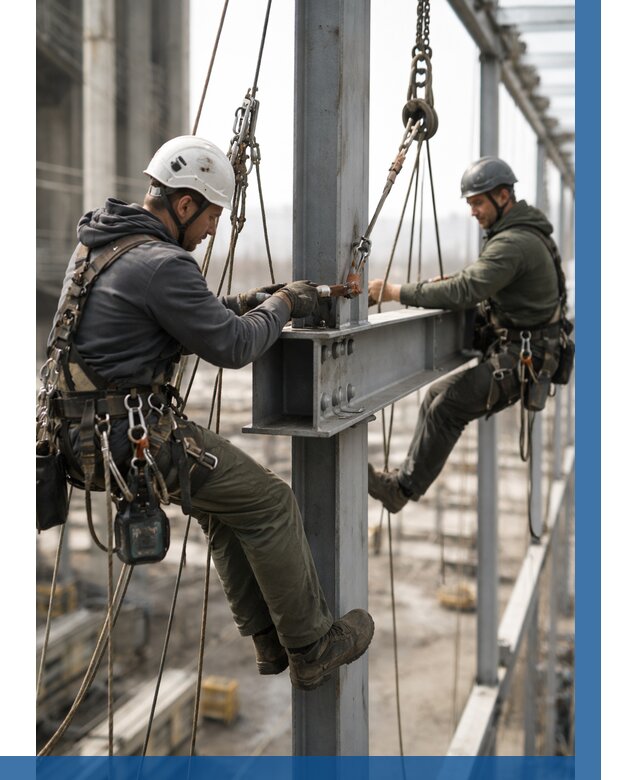 Монтаж металлоконструкций на высоте в Усолье-Сибирском от 3612 р. | ВЫСОТНИК-Сль