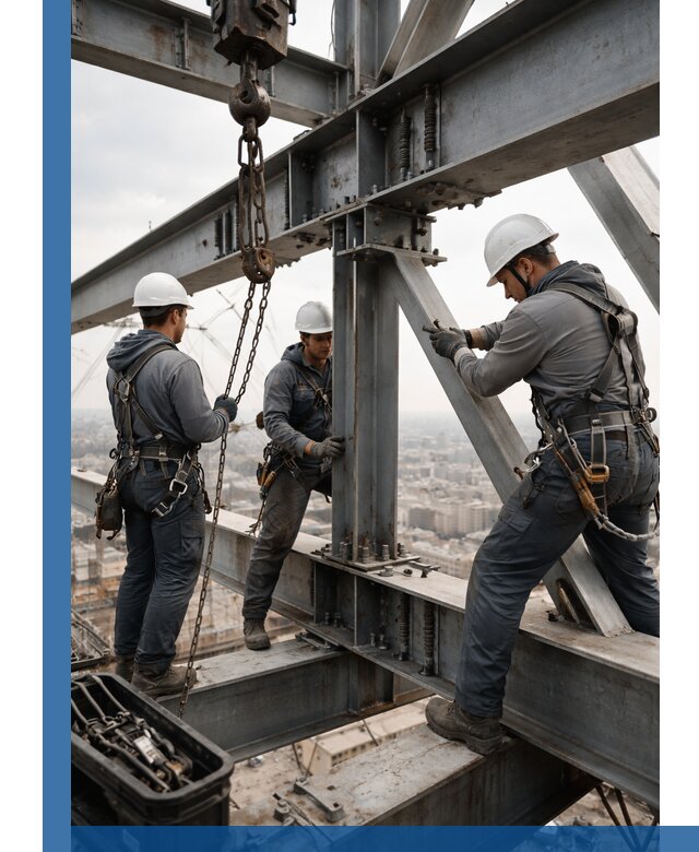 Профессиональный монтаж металлоконструкций на высоте в Усолье-Сибирском