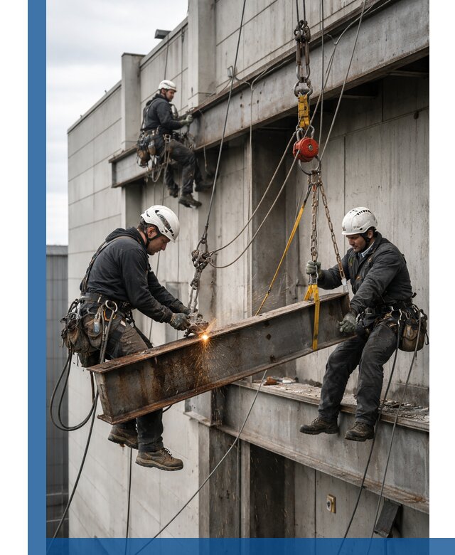 Демонтаж металлоконструкций на высоте в Усолье-Сибирском под ключ