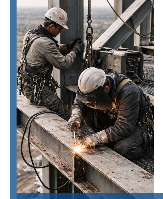 Высотные сварочные работы в Усолье-Сибирском для промышленных объектов