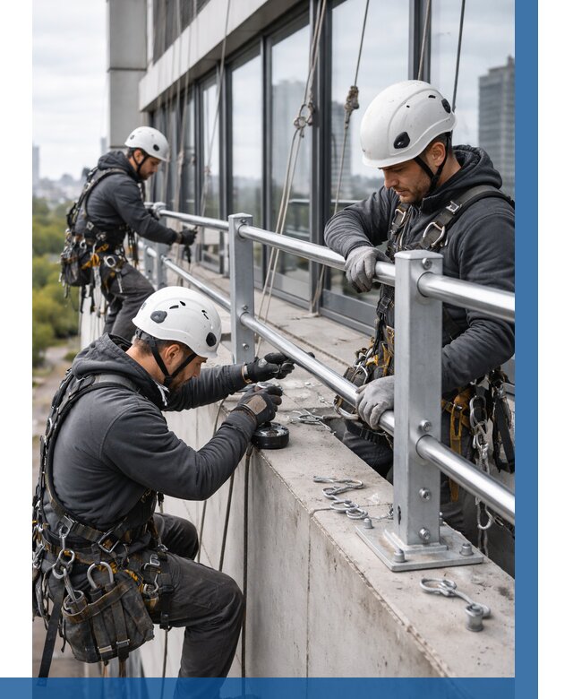 Монтаж ограждений на высоте в Усолье-Сибирском, от 1238 р. | ВЫСОТНИК-Сль