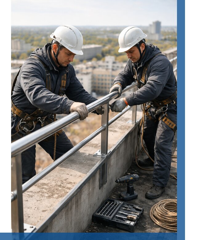 Монтаж перил на высоте в Усолье-Сибирском от 2580 р. | ВЫСОТНИК-Сль