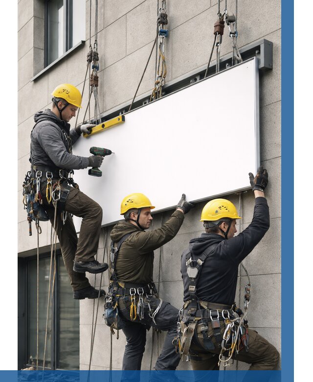 Монтаж рекламной вывески в Усолье-Сибирском от 8256 р. | ВЫСОТНИК-Сль