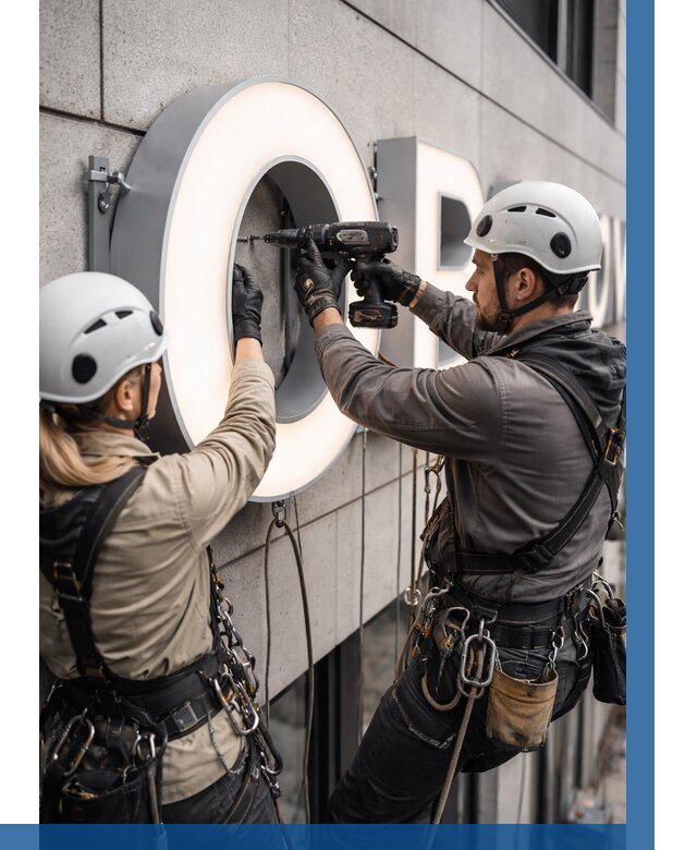 Монтаж световых букв в Усолье-Сибирском от 3096 р. под ключ ВЫСОТНИК-Сль