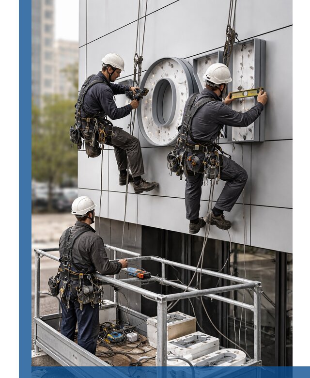 Профессиональный монтаж световых букв в Усолье-Сибирском под ключ